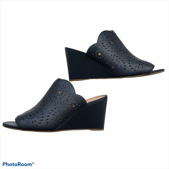 Jack Rodgers Ronnie Wedge Cork Slide Sandals 10 - Picture 4 of 12